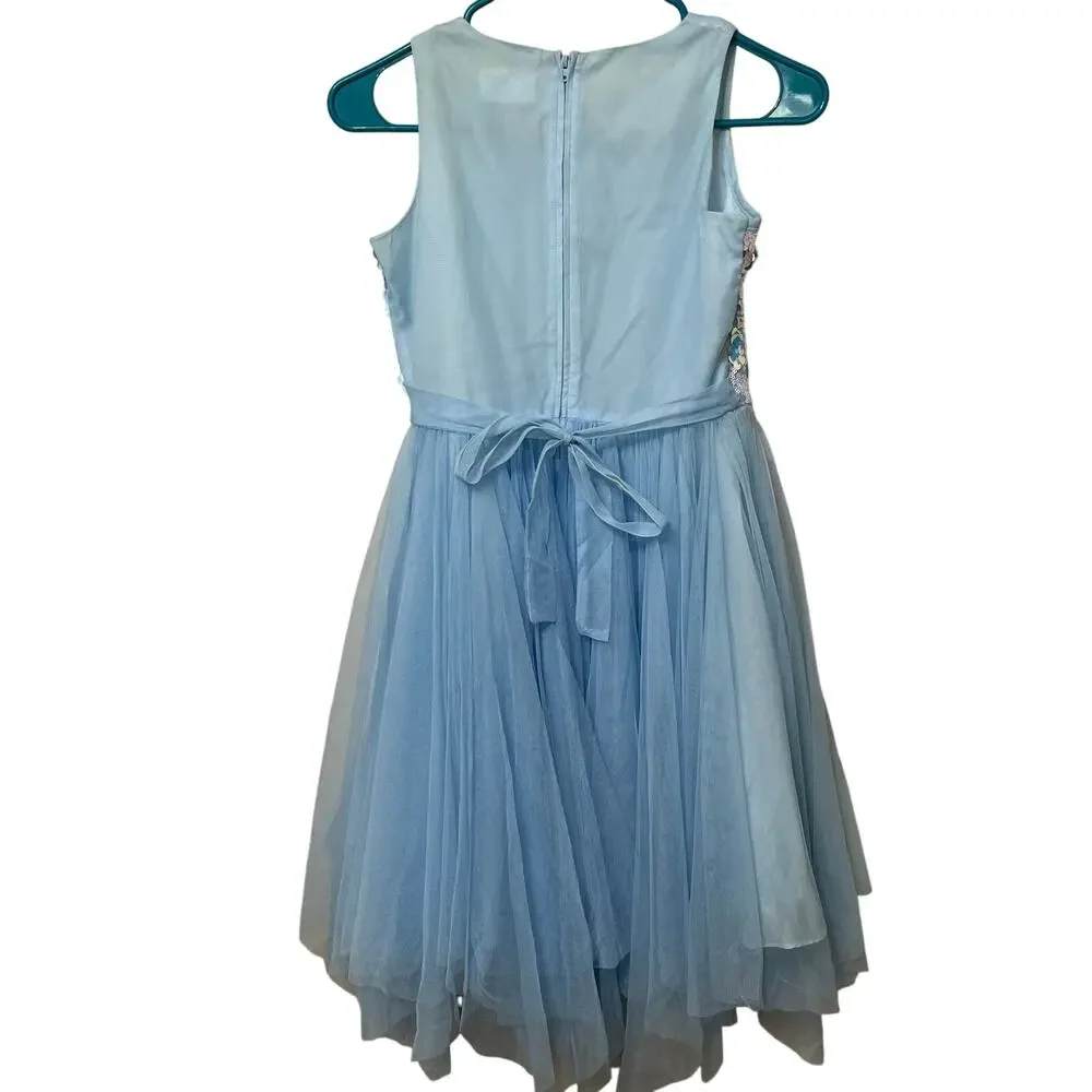 Justice Sequence Dress Sz 12 Double Lining‎ Blue Gorgeous Glamorous